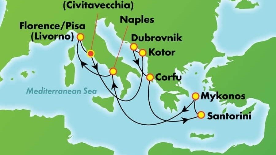 where does the mediterranean cruise go