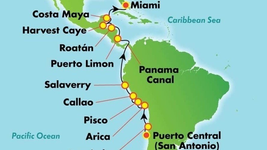 South America Cruise, 20232024 Caribbean, and The Pacific Ocean